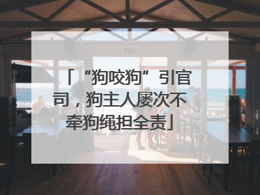 “狗咬狗”引官司，狗主人屡次不牵狗绳担全责
