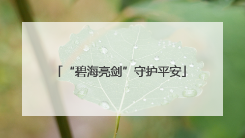“碧海亮剑”守护平安