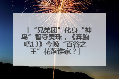“兄弟团”化身“神鸟”智夺灵珠，《奔跑吧13》今晚“百谷之王”花落谁家？