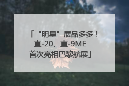 “明星”展品多多！直-20、直-9ME首次亮相巴黎航展