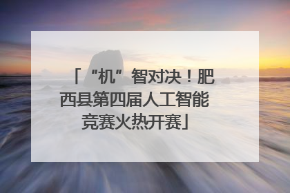 “机”智对决！肥西县第四届人工智能竞赛火热开赛