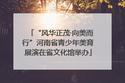 “风华正茂·向美而行”河南省青少年美育展演在省文化馆举办