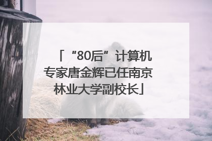 “80后”计算机专家唐金辉已任南京林业大学副校长