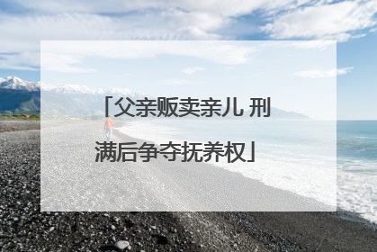 父亲贩卖亲儿 刑满后争夺抚养权