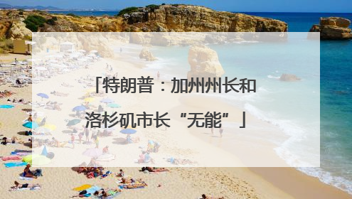 特朗普：加州州长和洛杉矶市长“无能”