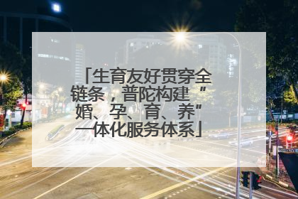 生育友好贯穿全链条，普陀构建“婚、孕、育、养”一体化服务体系