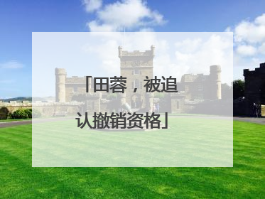 田蓉，被追认撤销资格