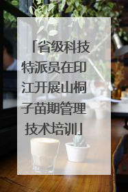 省级科技特派员在印江开展山桐子苗期管理技术培训