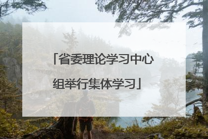 省委理论学习中心组举行集体学习
