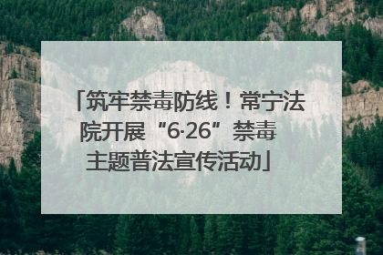 筑牢禁毒防线！常宁法院开展“6·26”禁毒主题普法宣传活动
