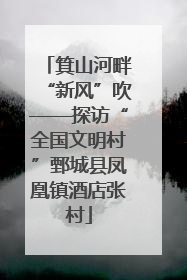 箕山河畔“新风”吹——探访“全国文明村”鄄城县凤凰镇酒店张村
