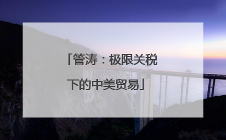管涛：极限关税下的中美贸易