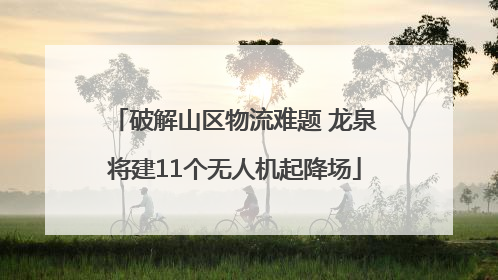 破解山区物流难题 龙泉将建11个无人机起降场