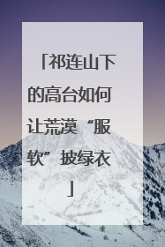 祁连山下的高台如何让荒漠“服软”披绿衣