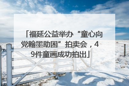 福延公益举办“童心向党翰墨助困”拍卖会，49件童画成功拍出