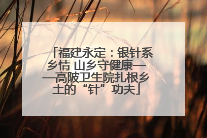 福建永定：银针系乡情 山乡守健康——高陂卫生院扎根乡土的“针”功夫