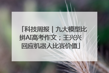 科技周报｜九大模型比拼AI高考作文；王兴兴回应机器人比赛价值