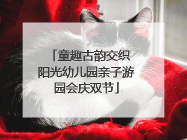 童趣古韵交织 阳光幼儿园亲子游园会庆双节