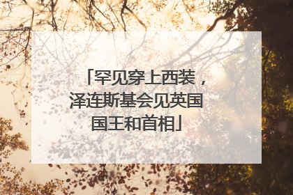 罕见穿上西装，泽连斯基会见英国国王和首相