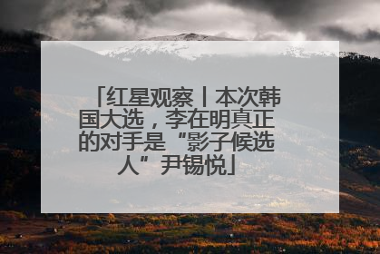 红星观察丨本次韩国大选，李在明真正的对手是“影子候选人”尹锡悦