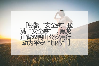 绷紧“安全弦”拉满“安全感”，黑龙江省双鸭山公安用行动为平安“加码”