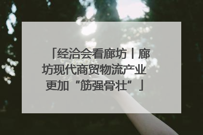 经洽会看廊坊丨廊坊现代商贸物流产业更加“筋强骨壮”