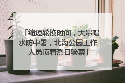 缩短轮换时间，大量喝水防中暑，北海公园工作人员顶着烈日验票