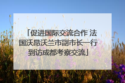 促进国际交流合作 法国沃昂沃兰市副市长一行到访成都考察交流
