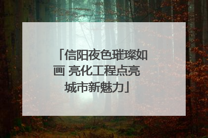 信阳夜色璀璨如画 亮化工程点亮城市新魅力
