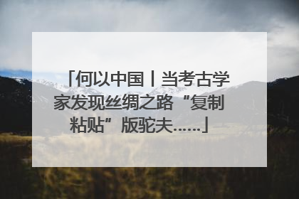 何以中国丨当考古学家发现丝绸之路“复制粘贴”版驼夫……