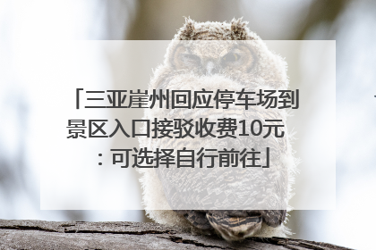 三亚崖州回应停车场到景区入口接驳收费10元：可选择自行前往