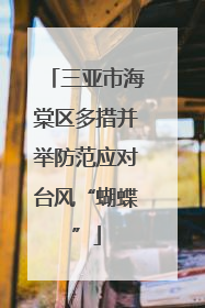 三亚市海棠区多措并举防范应对台风“蝴蝶”