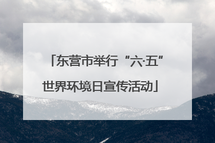东营市举行“六·五”世界环境日宣传活动
