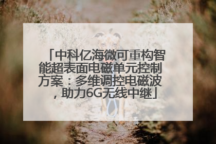中科亿海微可重构智能超表面电磁单元控制方案：多维调控电磁波，助力6G无线中继