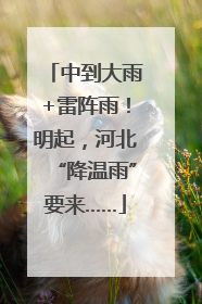 中到大雨+雷阵雨！明起，河北“降温雨”要来……