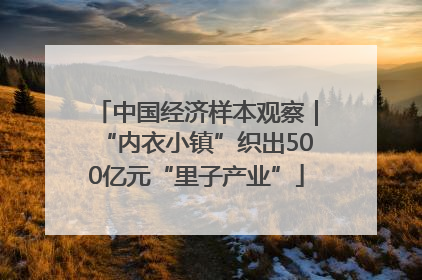 中国经济样本观察｜“内衣小镇”织出500亿元“里子产业”