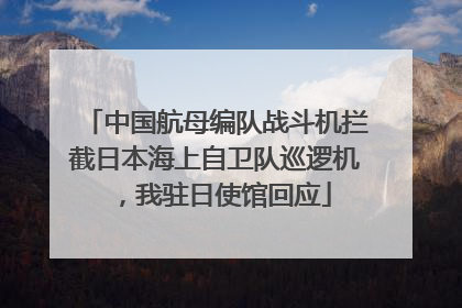 中国航母编队战斗机拦截日本海上自卫队巡逻机，我驻日使馆回应