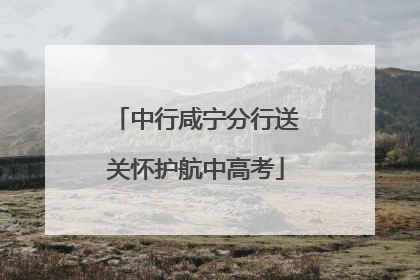中行咸宁分行送关怀护航中高考