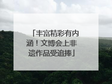 丰富精彩有内涵！文博会上非遗作品受追捧