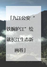 九江公安“铁腕护江”绘就长江生态新画卷