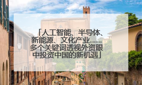 人工智能、半导体、新能源、文化产业……多个关键词透视外资眼中投资中国的新机遇