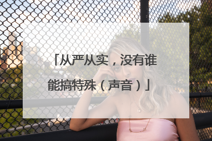从严从实，没有谁能搞特殊（声音）