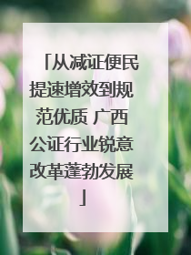 从减证便民提速增效到规范优质 广西公证行业锐意改革蓬勃发展