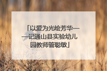 以爱为光绘芳华——记通山县实验幼儿园教师管聪敏