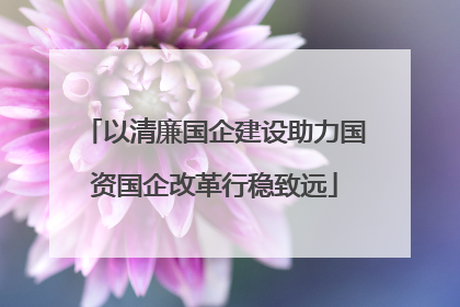 以清廉国企建设助力国资国企改革行稳致远