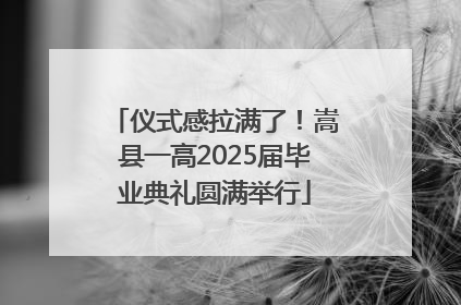 仪式感拉满了！嵩县一高2025届毕业典礼圆满举行