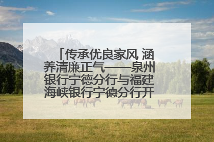 传承优良家风 涵养清廉正气——泉州银行宁德分行与福建海峡银行宁德分行开展主题党日活动