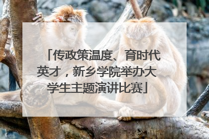 传政策温度、育时代英才，新乡学院举办大学生主题演讲比赛