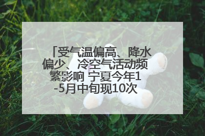 受气温偏高、降水偏少、冷空气活动频繁影响 宁夏今年1-5月中旬现10次定级沙尘天气过程