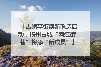 古旗亭街焕新改造启动，扬州古城“网红街巷”将添“新成员”